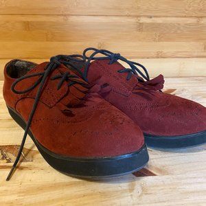 Divided by H&M Red Platform Brogue Oxfords 36